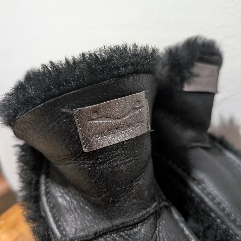 Viole Blanche BICE LEATHER BOOTS Mid-boots in black Nappa-effect Shearling  38/8